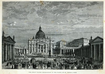 La Grande Benedizione Pasquale nella Piazza di San Pietro, Roma da English School